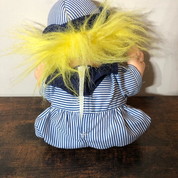 1990's Russ Troll Doll with yellow hair and sailor suit - Picture 2 of 3